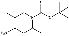 1-Piperidinecarboxylic acid, 4-amino-2,5-dimethyl-, 1,1-dimethylethyl ester 结构式