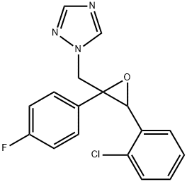 (2RS,3SR)-1-[3-(2-氯基苯)-2,3-环氧-2-(4-氟苯基)丙基]-1H-1,2,4-三唑 结构式