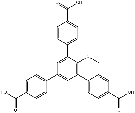 [1,1':3',1''-TERPHENYL]-4,4''-DICARBOXYLIC ACID, 5'-(4-CARBOXYPHENYL)-2'-METHOXY- 结构式