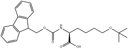 (S)-FMOC-2-氨基-6-叔丁氧基己酸 结构式