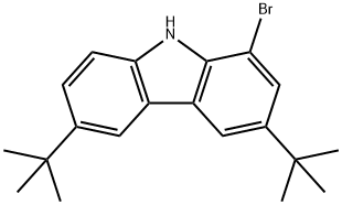 1-溴-3,6-二叔丁基-9H-咔唑 结构式