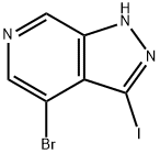 4-BROMO-3-IODO-1H-PYRAZOLO[3,4-C]PYRIDINE 结构式