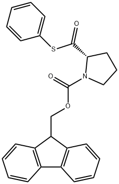 1-Pyrrolidinecarboxylic acid, 2-[(phenylthio)carbonyl]-, 9H-fluoren-9-ylmethyl ester, (2S)- 结构式