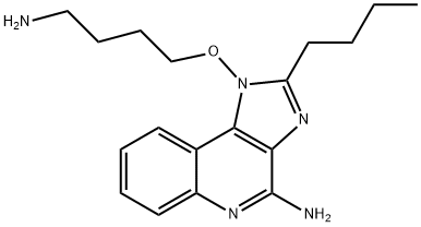 1H-Imidazo[4,5-c]quinolin-4-amine, 1-(4-aminobutoxy)-2-butyl- 结构式