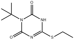 3-叔丁基-6-(乙硫基)-1,3,5-三嗪-2,4(1H,3H)-二酮 结构式