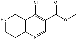 1,6-Naphthyridine-3-carboxylic acid, 4-chloro-5,6,7,8-tetrahydro-, methyl ester 结构式