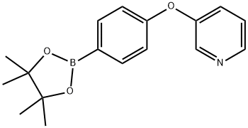 3-(4-(4,4,5,5-四甲基-1,3,2-二噁硼戊环-2-基)苯氧基)吡啶 结构式