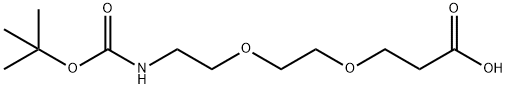 N-叔丁氧羰基-二聚乙二醇-羧酸 结构式