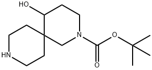 叔-丁基 5-羟基-2,9-二氮杂螺[5.5]十一烷-2-甲酸基酯 结构式