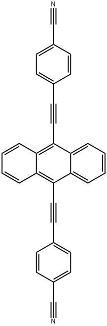 4,4'-(anthracene-9,10-diylbis(ethyne-2,1-diyl))dibenzonitrile 结构式