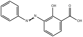 Benzoic acid, 2-hydroxy-3-(2-phenyldiazenyl)- 结构式