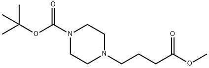 叔-丁基 4-(4-甲氧基-4-氧亚基丁基)哌嗪-1-甲酸基酯 结构式
