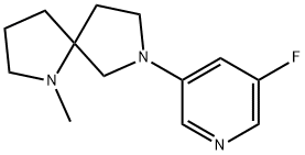 1,7-Diazaspiro[4.4]nonane, 7-(5-fluoro-3-pyridinyl)-1-methyl- 结构式