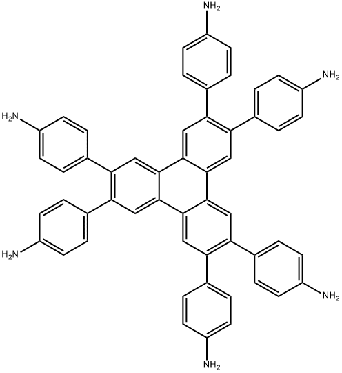 2,3,6,7,10,11- 六 (4'- 氨 基苯基)三亚苯 结构式