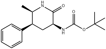 CARBAMIC ACID, N-[(3S,5S,6R)-6-METHYL-2-OXO-5-PHENYL-3-PIPERIDINYL]-, 1,1-DIMETHYLETHYL ESTER 结构式