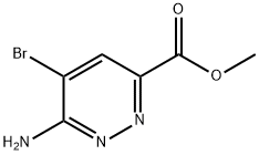 methyl 6-amino-5-bromopyridazine-3-carboxylate 结构式