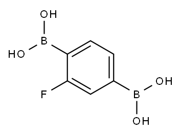 Boronic acid, B,B'-(2-fluoro-1,4-phenylene)bis- 结构式