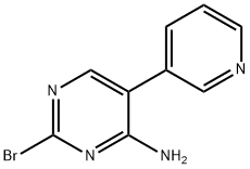 2-Bromol-4-amino-5-(3-pyridyl)pyrimidine 结构式