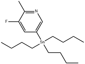 2-甲基-3-氟-5-三丁基锡吡啶 结构式