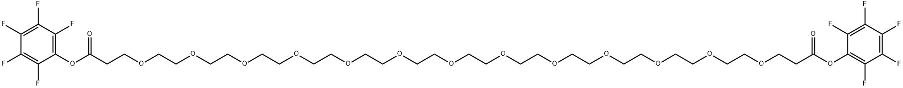 双-十三聚乙二醇-PFP酯 结构式