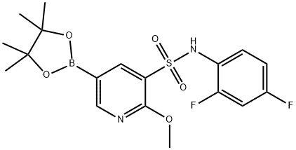 N-(2,4-Difluorophenyl)-2-methoxy-5-(4,4,5,5-tetramethyl-1,3,2-dioxaborolan-2-yl)pyridine-3-sulfonamide 结构式