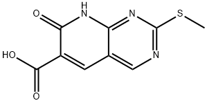 Pyrido[2,3-d]pyrimidine-6-carboxylic acid, 7,8-dihydro-2-(methylthio)-7-oxo- 结构式