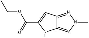 乙基 2-甲基-2,4-二氢吡咯并[3,2-C]吡唑-5-甲酸基酯 结构式