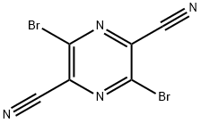 2,5-Pyrazinedicarbonitrile, 3,6-dibromo- 结构式