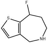 8-氟-5,6,7,8-四氢-4H-噻吩并[3,2-C]氮杂卓 结构式