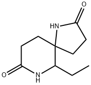 6-乙基-1,7-二氮杂螺[4.5]癸烷-2,8-二酮 结构式