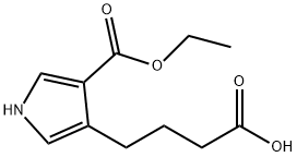 1H-Pyrrole-3-butanoic acid, 4-(ethoxycarbonyl)- 结构式