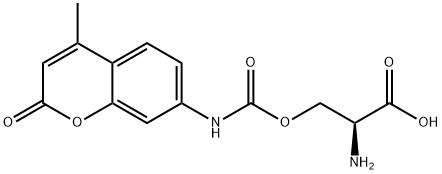 serine-7-amino-4-methylcoumarin carbamate 结构式