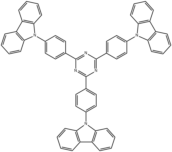 2,4,6-三(4-(9H-咔唑9-基)苯基)- 1,3,5-三嗪 结构式