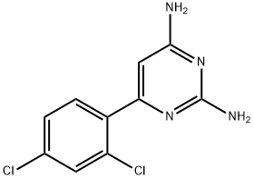 6-(2,4-二氯苯基)嘧啶-2,4-二胺 结构式