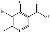 5-溴-4-氯-6-甲基吡啶-3-羧酸 结构式