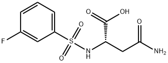 3-氨基甲酰基-2-(3-氟苯磺酰胺)丙酸 结构式