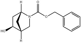 2-Azabicyclo[2.2.1]heptane-2-carboxylic acid, 5-hydroxy-, phenylmethyl ester, (1R,4R,5S)- 结构式