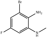 1,2-Benzenediamine, 3-bromo-5-fluoro-N1-methyl- 结构式