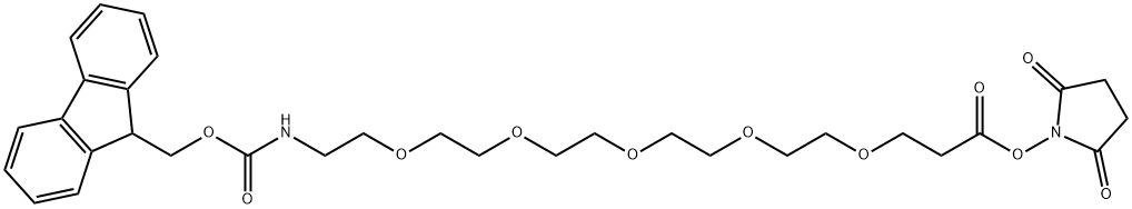 FMOC酰胺-五聚乙二醇-NHS酯 结构式