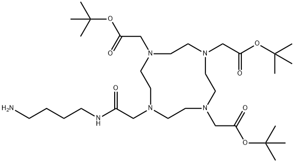 4-Aminobutyl-DOTA-tris(t-butyl ester) 结构式