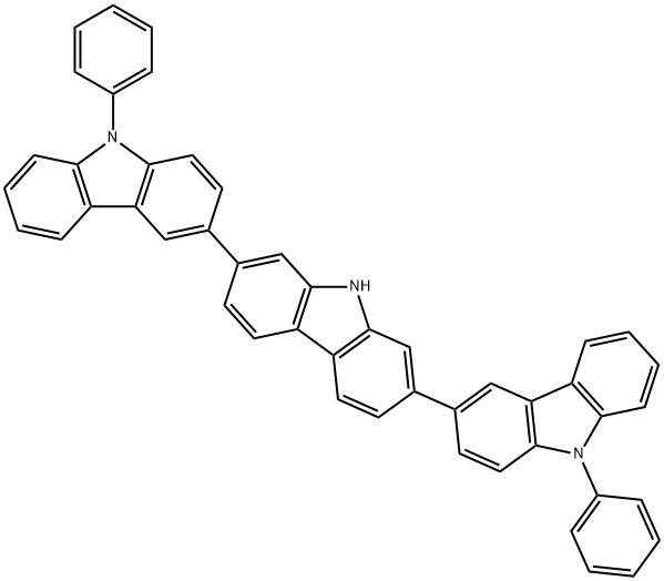 3,2':7',3''-Ter-9H-carbazole, 9,9''-diphenyl- 结构式