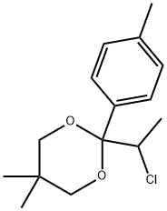 1,3-Dioxane, 2-(1-chloroethyl)-5,5-dimethyl-2-(4-methylphenyl)- 结构式