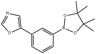 5-(3-(4,4,5,5-四甲基-1,3,2-二氧杂硼烷-2-基)苯基)噁唑 结构式