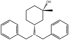 Cyclohexanol, 3-[bis(phenylmethyl)amino]-1-methyl-, (1S,3R)- 结构式