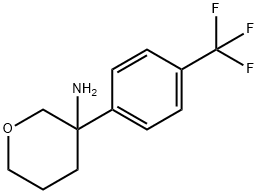 2H-Pyran-3-amine, tetrahydro-3-[4-(trifluoromethyl)phenyl]- 结构式