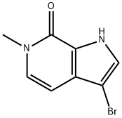 3-溴-6-甲基-1,6-二氢-7H-吡咯并[2,3-C]吡啶-7-酮 结构式