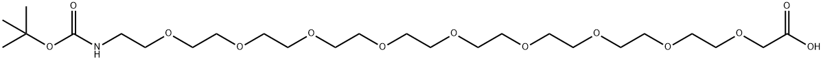 BocNH-PEG9-CH2COOH
 结构式
