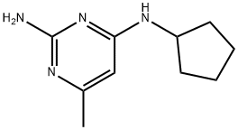 N4-环戊基-6-甲基嘧啶-2,4-二胺 结构式