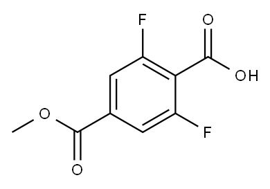 2,6-二氟-4-(甲氧羰基)苯甲酸 结构式