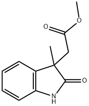 2-(3-甲基-2-氧吲哚啉-3-基)乙酸甲酯 结构式